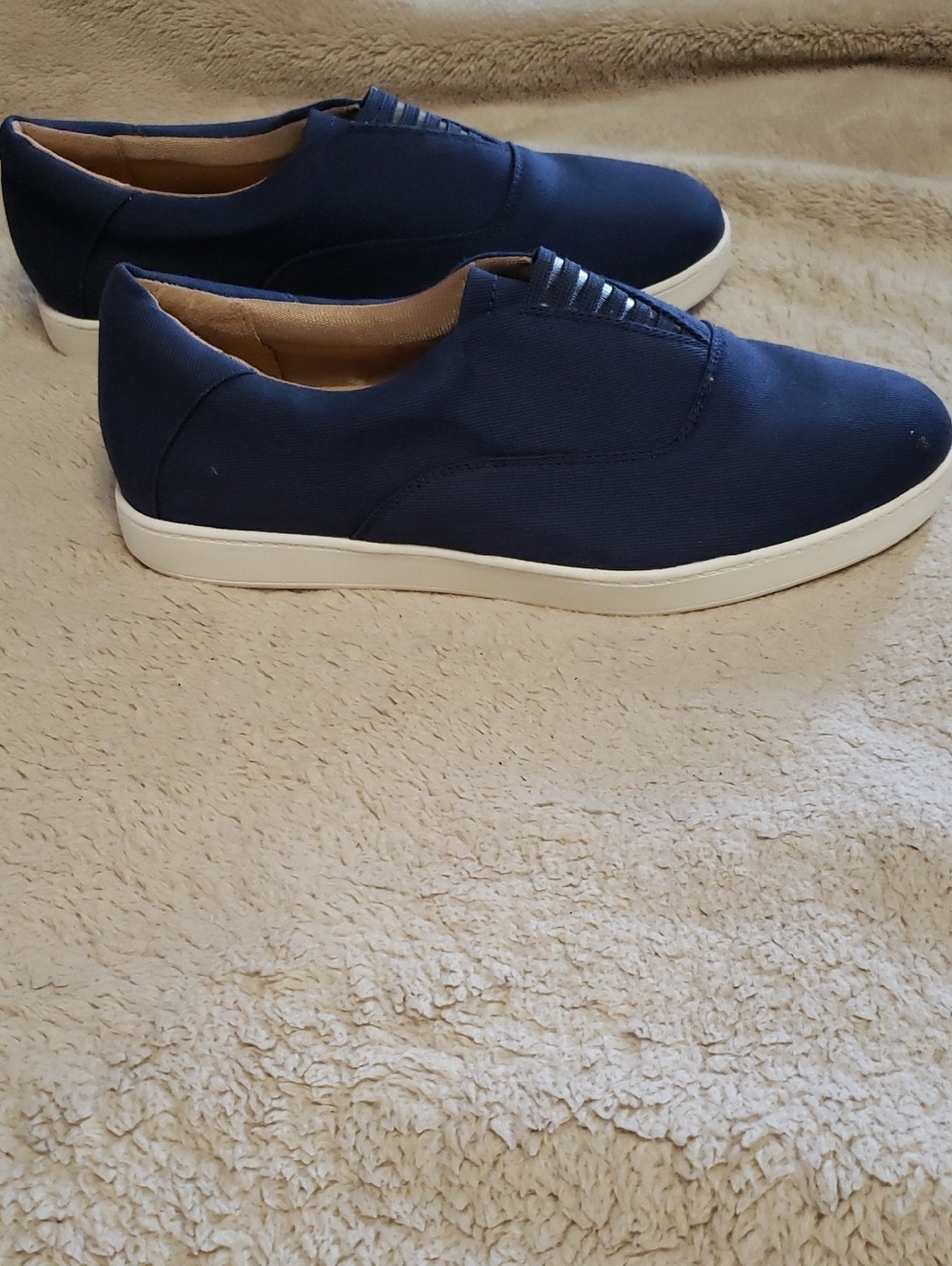 Navy Slip-On Canvas Sneakers - Casual Everyday Style
